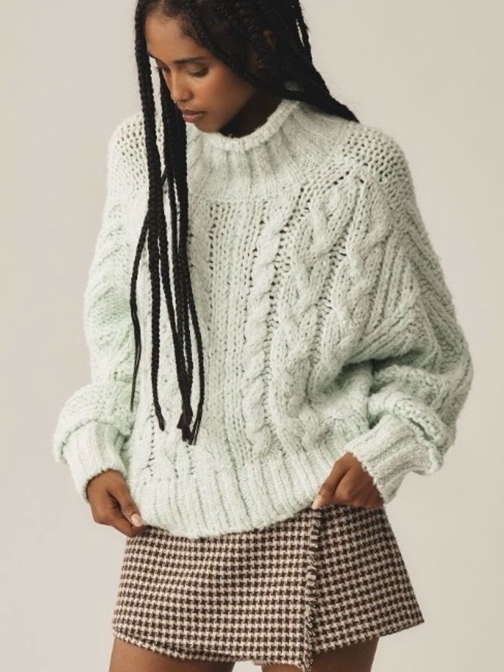 Anthropologie Fisherman Cable Knit Sweater Small